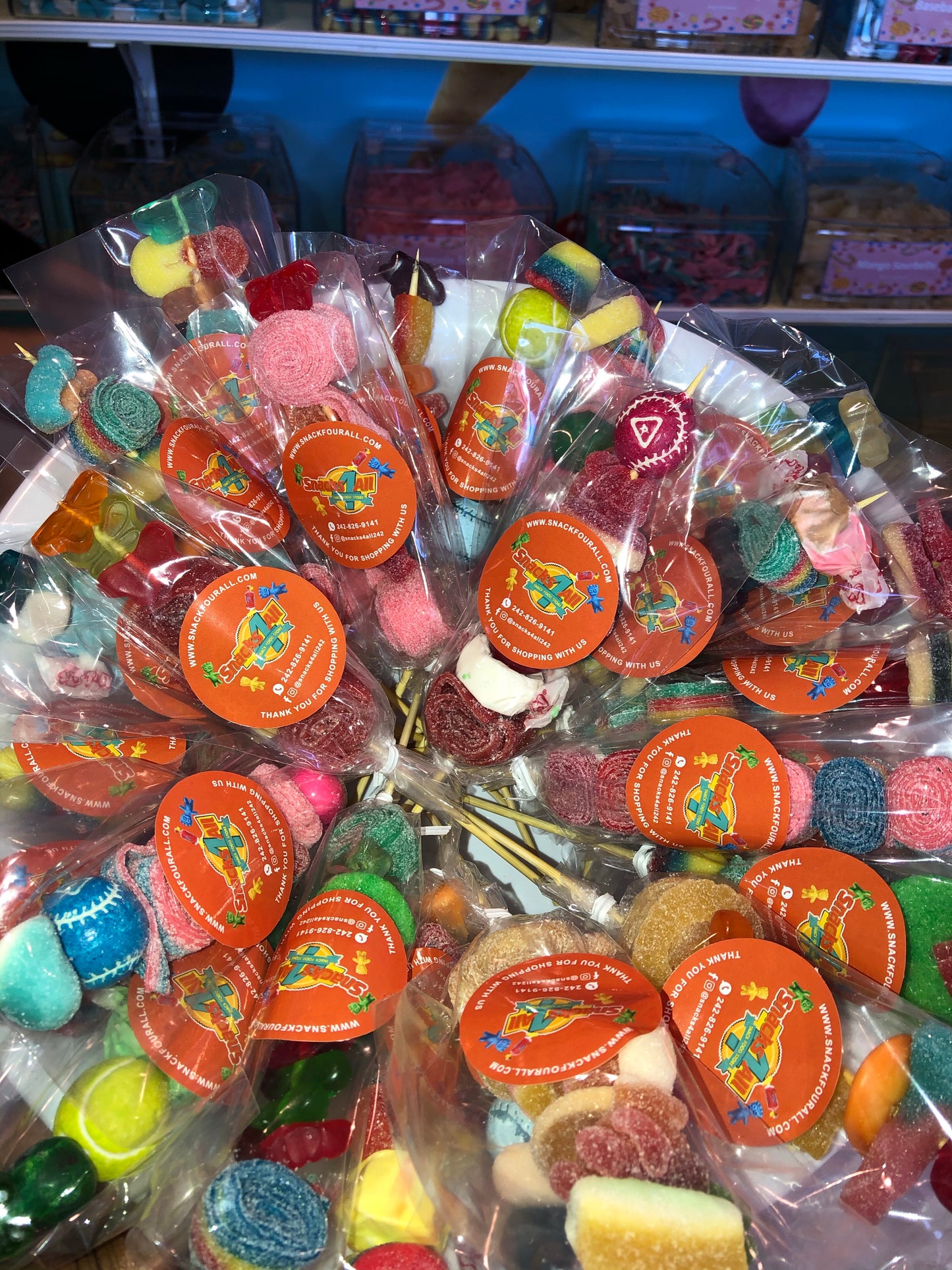 Candy kebabs