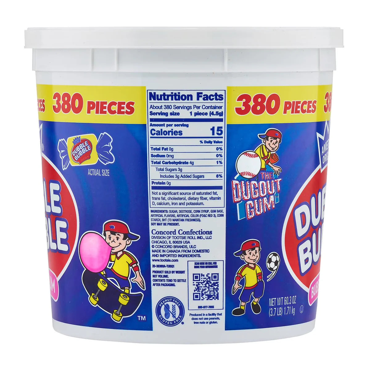 Dubble bubble gum 380 count